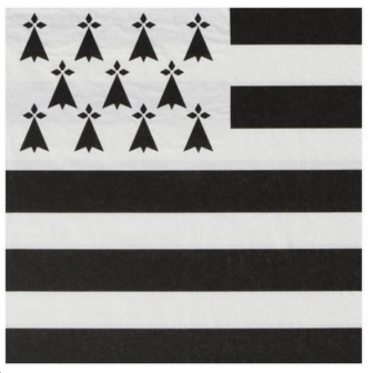 Serv ouate 40X40 2F Drapeau breton 