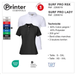 1pc Surf Pro RSX  Polo 200 g/m²