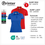 POLO SURF RSX 100% COTON 200 g/m²