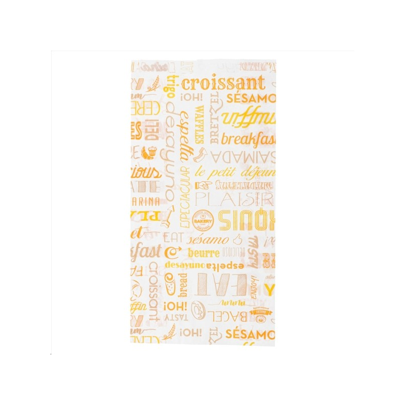 500 Sachets croissants 14+7x26cm