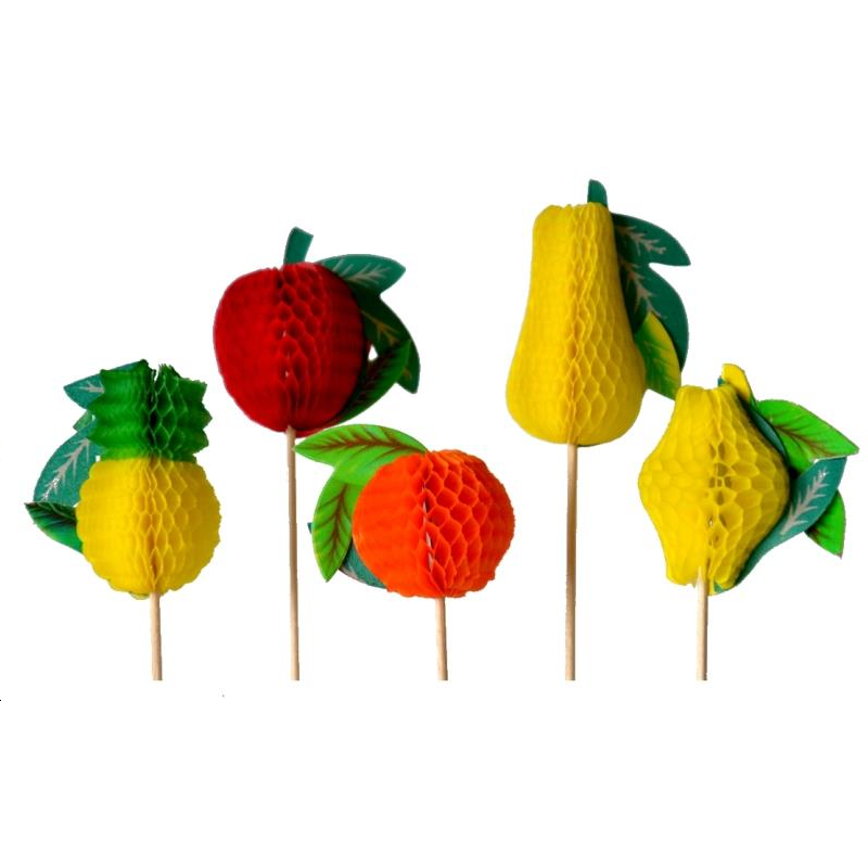 100 pcs Piques fruits ass. pique