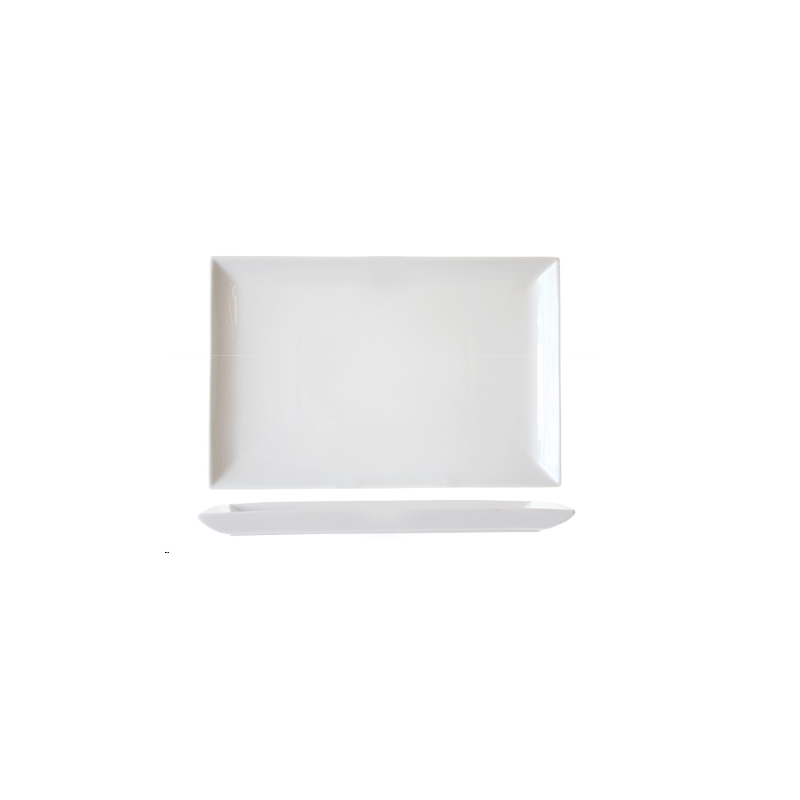 4 ASSIETTES BLANCHE RECTANGULAIRE