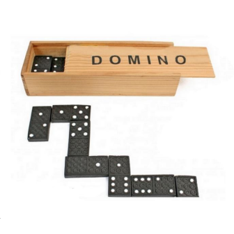 144 pcs JEUX BOIS DOMINOS 15X5X3cm