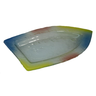 6 pcs Assiette bateau  en verre