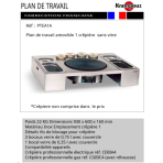 Plan de travail 1 crêpière s/ vitre