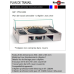 Plan de travail + Vitre  1 crêpière