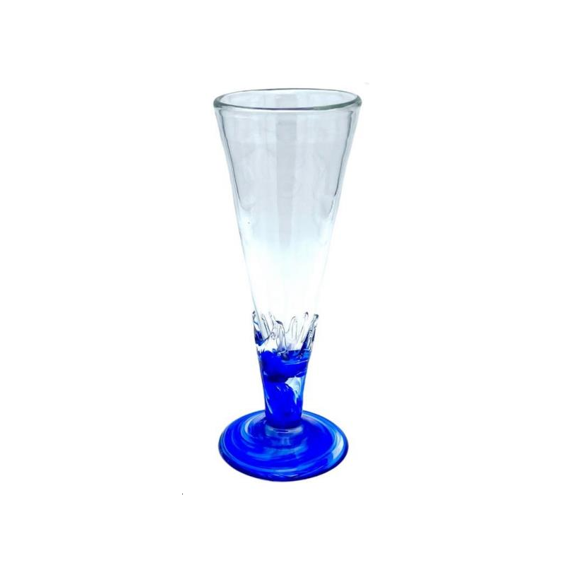 1 Verre Eldo pied bleu 30cl H25cm