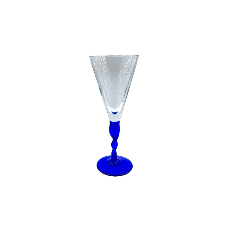 1 VERRE PIED BLEU