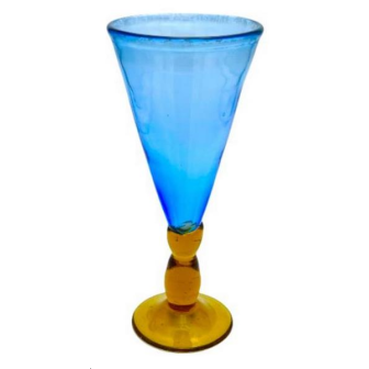 1 Verre pompei bleu / ambre 36cl