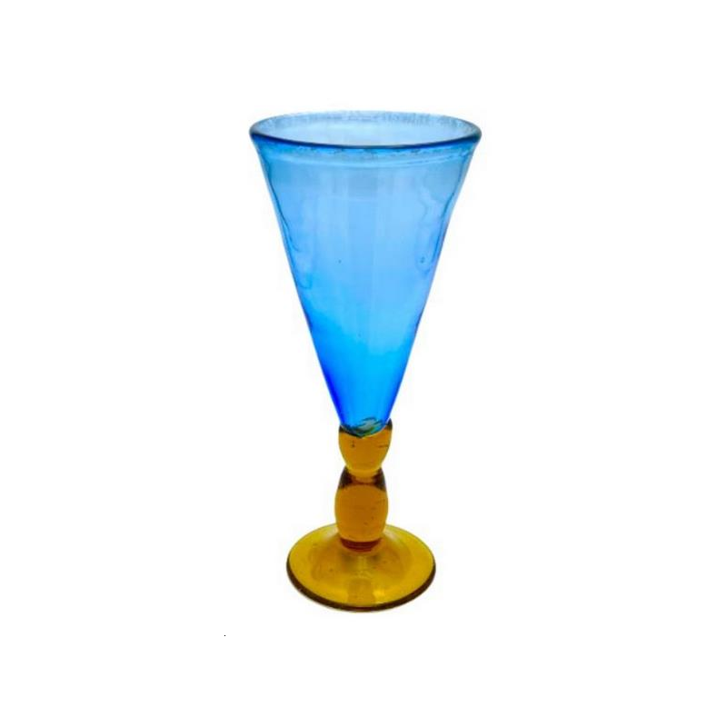 1 Verre pompei bleu / ambre 36cl