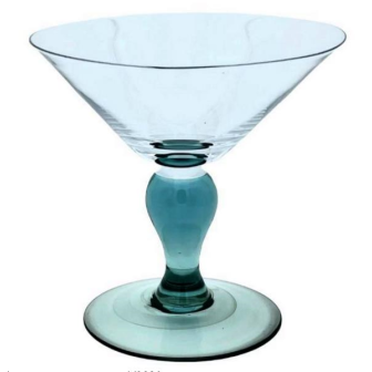 4 Verres reggio pied azur 45cl