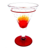 4 Verres Hawai Rouge 36cl 