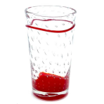 4 Verres Tumbler bullé Rouge 30cl