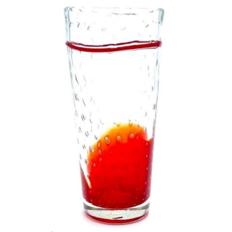 4 Verres Tumbler bullé Rouge GM