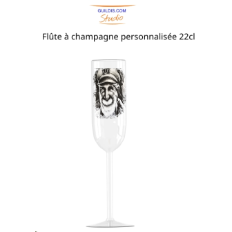 Flûte à champagne 22cl quadrichromi