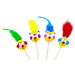 50 pcs Tête de clown  Eva & plume