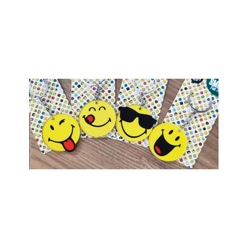 216 PCS  PORTE CLE SMILEY