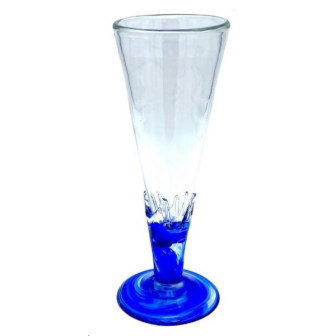 1 Verre Eldo pied bleu 30cl H25cm