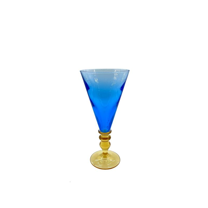 1 VERRE BLEU/OR  