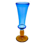 1 Verre tango bleu pied ambre 18cl