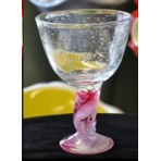 1 Coupe Bol  Verre bullé P/ rose