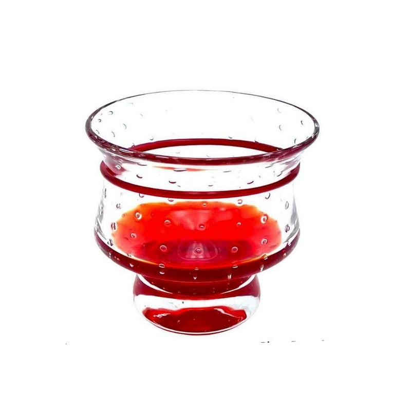 4 Verres lia bullé rouge