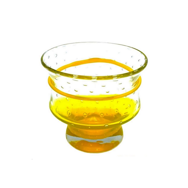 4 Verres Lia Jaune  Bullé 37cl