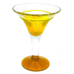 4 Coupes caraïbe jaune 20 cl