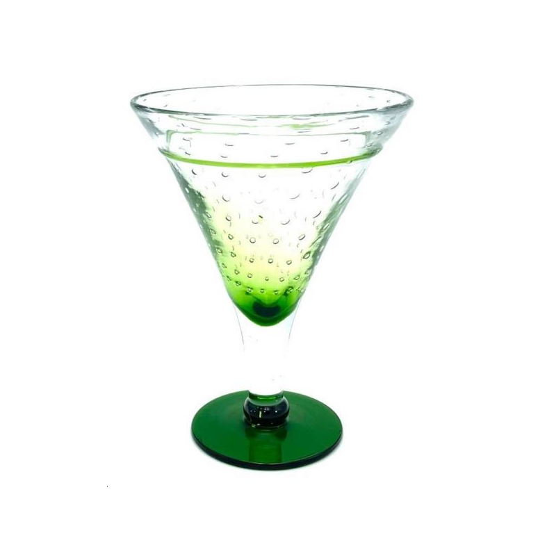 4 Verres Exotique Bullé Vert