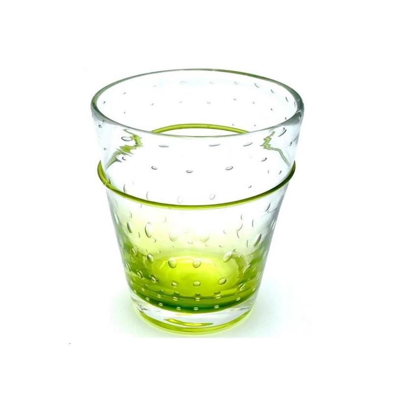 4 Verres Exotique Bullé Vert