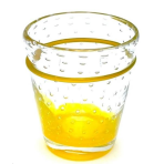 4 Verres Exotique Bullé Jaune