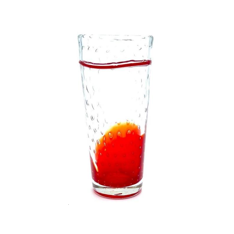 4 Verres Tumbler bullé Rouge GM