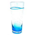 4 Verres tumbler bullé  bleu GM 